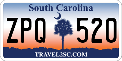 SC license plate ZPQ520