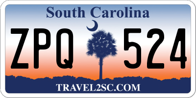 SC license plate ZPQ524