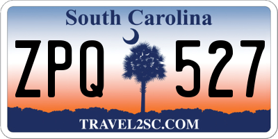 SC license plate ZPQ527