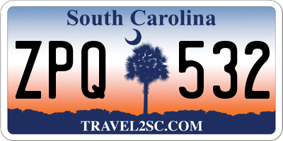 SC license plate ZPQ532