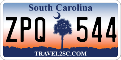 SC license plate ZPQ544