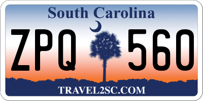 SC license plate ZPQ560