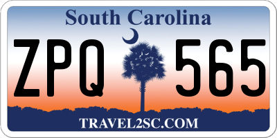 SC license plate ZPQ565