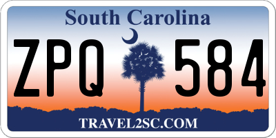 SC license plate ZPQ584