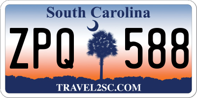 SC license plate ZPQ588