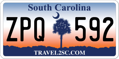 SC license plate ZPQ592