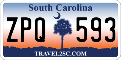 SC license plate ZPQ593