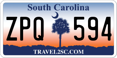 SC license plate ZPQ594