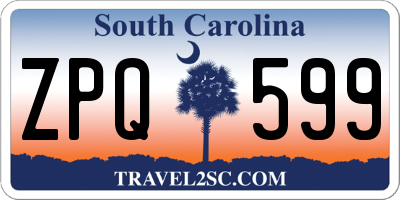 SC license plate ZPQ599