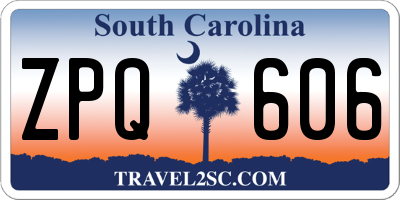 SC license plate ZPQ606