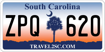 SC license plate ZPQ620