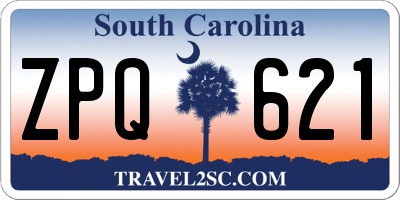 SC license plate ZPQ621