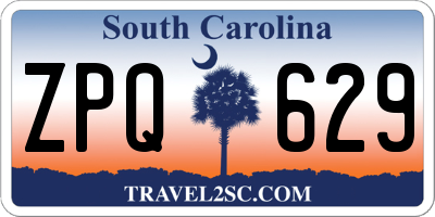 SC license plate ZPQ629
