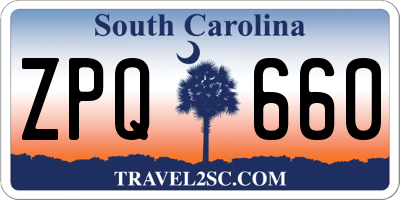 SC license plate ZPQ660