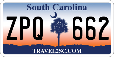 SC license plate ZPQ662