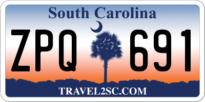 SC license plate ZPQ691