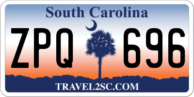 SC license plate ZPQ696