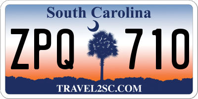 SC license plate ZPQ710