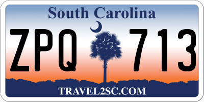 SC license plate ZPQ713