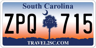 SC license plate ZPQ715