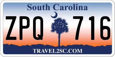 SC license plate ZPQ716