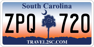 SC license plate ZPQ720
