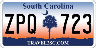SC license plate ZPQ723