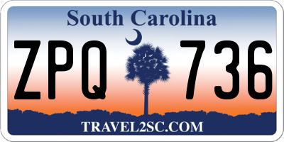 SC license plate ZPQ736