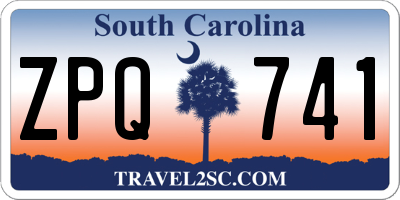 SC license plate ZPQ741
