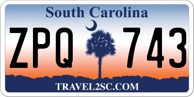 SC license plate ZPQ743