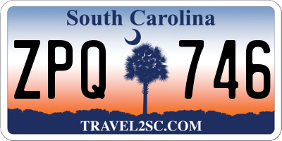 SC license plate ZPQ746