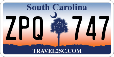SC license plate ZPQ747