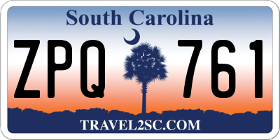 SC license plate ZPQ761