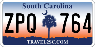 SC license plate ZPQ764