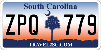 SC license plate ZPQ779