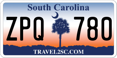 SC license plate ZPQ780