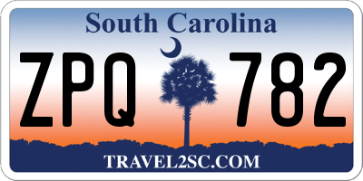 SC license plate ZPQ782