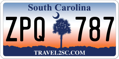 SC license plate ZPQ787