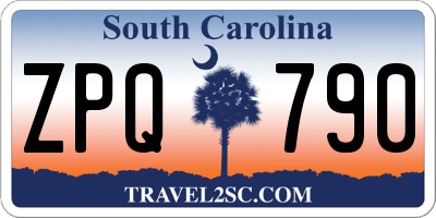 SC license plate ZPQ790