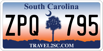 SC license plate ZPQ795