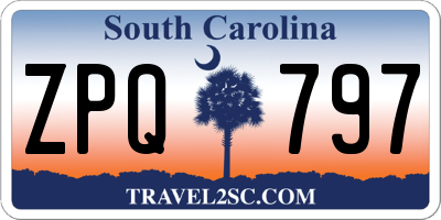 SC license plate ZPQ797