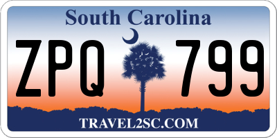 SC license plate ZPQ799