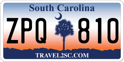 SC license plate ZPQ810