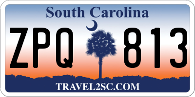 SC license plate ZPQ813