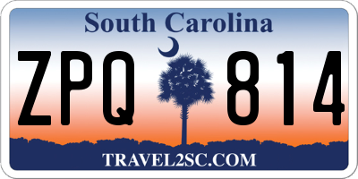 SC license plate ZPQ814