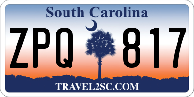 SC license plate ZPQ817