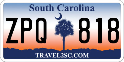SC license plate ZPQ818