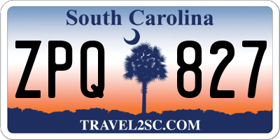 SC license plate ZPQ827