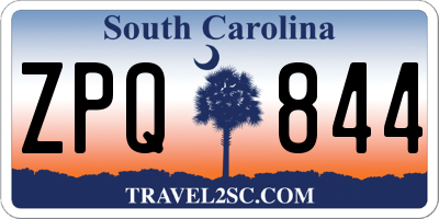 SC license plate ZPQ844