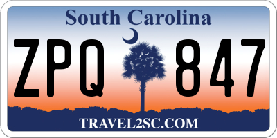 SC license plate ZPQ847